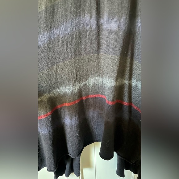 Lovestitch Ombré Open Front Long Duster Sweater Vest S/M Navy/Grey - Picture 9 of 12